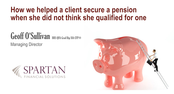 We helped a client secure a pension